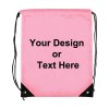 ezpencils, Drawstring Bags-Custom Image and/or Text- Pink