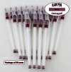 Apprise Pens - Plastic Body with Burgundy Accents -Blanks- 50pkg
