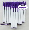 Slim Pen -White Body and Purple Accents- Blanks - 50pkg
