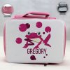 Personalized Frog Theme - Pink School Lunch Box for kids