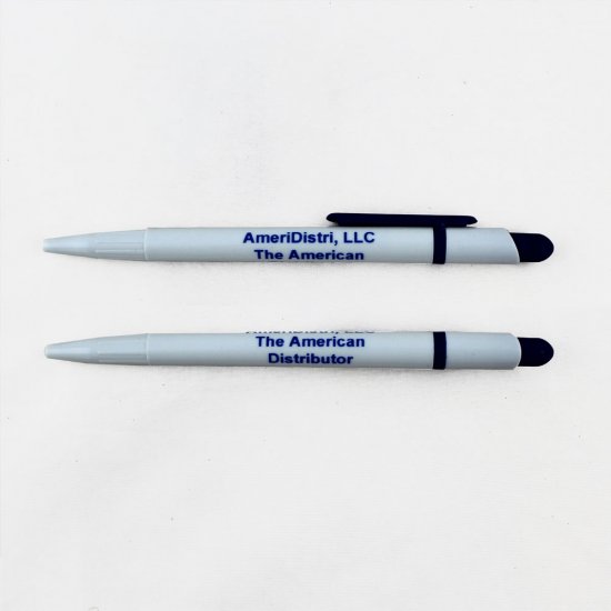 ezpencils - Personalized - Solid White Body with Navy Blue Click - Click Image to Close