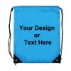 ezpencils, Drawstring Bags-Custom Image and/or Text- Sky Blue