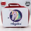 Personalized Unicorn Design - Red School Lunch Box for kids
