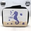 Personalized Sea Horse Theme - Black School Lunch Box for kids
