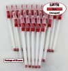 Apprise Pens - Plastic Body with Red Accents - Blanks - 50pkg