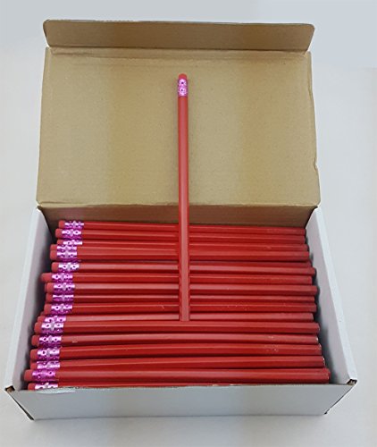 ezpencils - 144 Red Hex Pencils - Non-Personalized - Click Image to Close