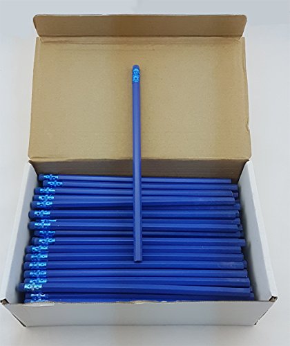 ezpencils - 144 Sea Blue Hex Pencils - Non-Personalized - Click Image to Close