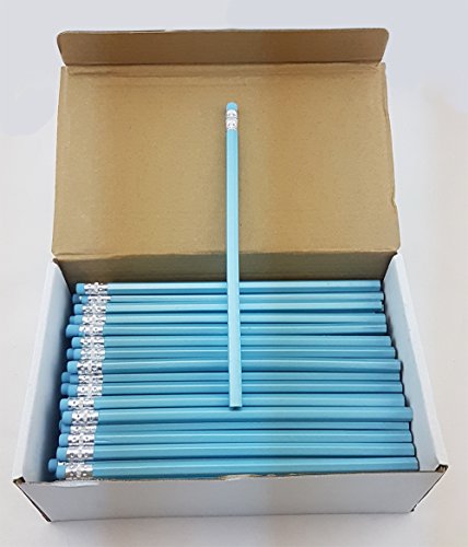 ezpencils - 144 Pearl Blue Hex Pencils - Non-Personalized - Click Image to Close