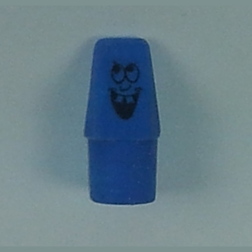 1" Smile Wedge Cap Eraser - 12 pk. - Click Image to Close