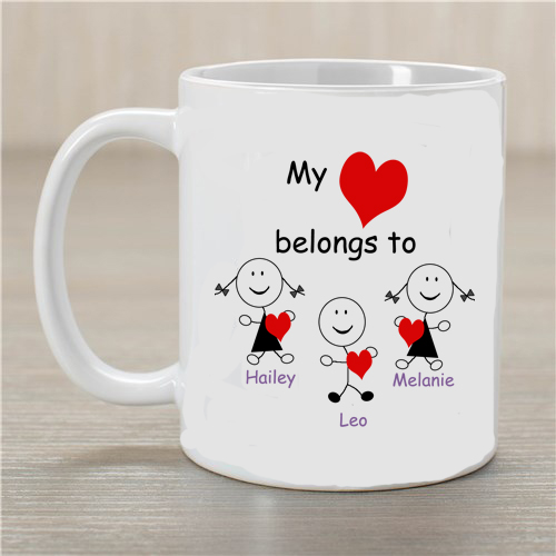 Personalized Belongs To Heart Coffee Mug - Click Image to Close