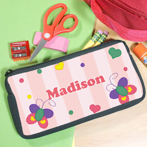 Beautiful Butterfly Personalized Pencil Case - Click Image to Close