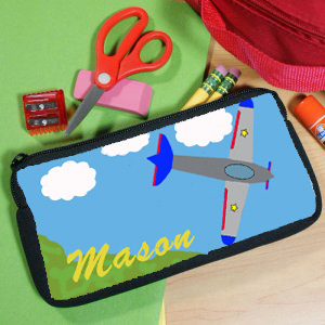 Personalized Airplane Pencil Case - Click Image to Close