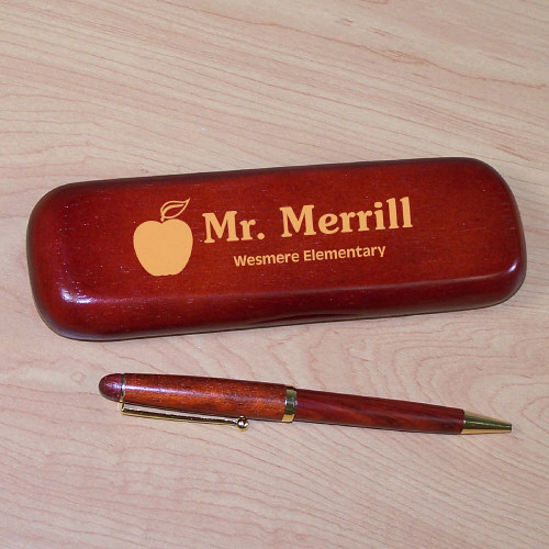 Teacher Rosewood Pen Set - Click Image to Close