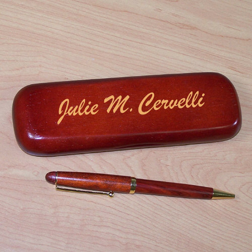 Personalized Rosewood Pen Set - Click Image to Close